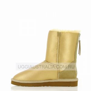 Zip Metallic Gold