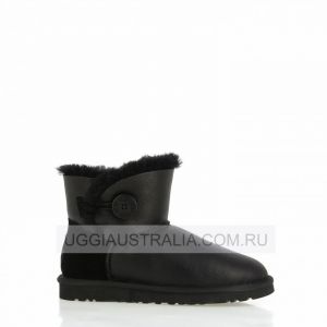 Mini Bailey Button Metallic Black