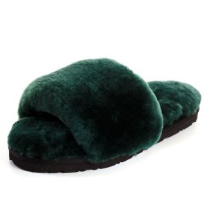 Угги Fluff Slide Slippers DARK GREEN