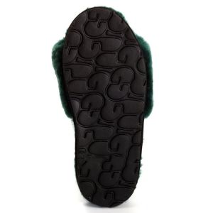 Угги Fluff Slide Slippers DARK GREEN