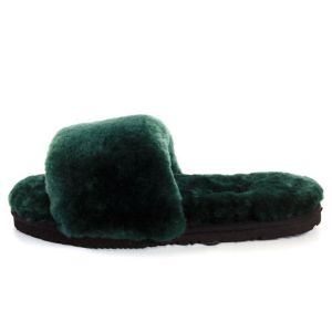 Угги Fluff Slide Slippers DARK GREEN