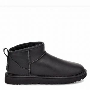 Men Ultra Mini Leather Black