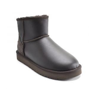 Men Mini Zip Metallic Chocolate