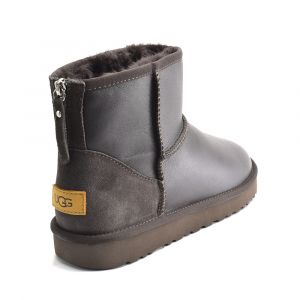 Men Mini Zip Metallic Chocolate