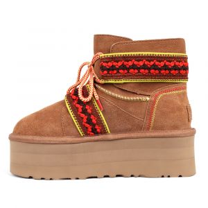 Ugg Mini Braid Platform Chestnut