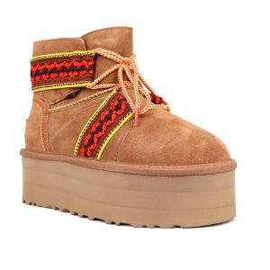 Ugg Mini Braid Platform Chestnut